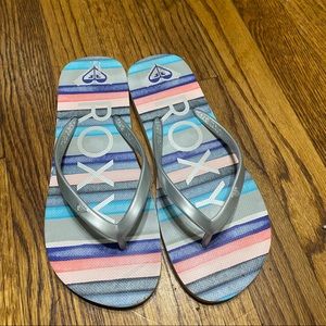 Roxy flip flops sandals size 6